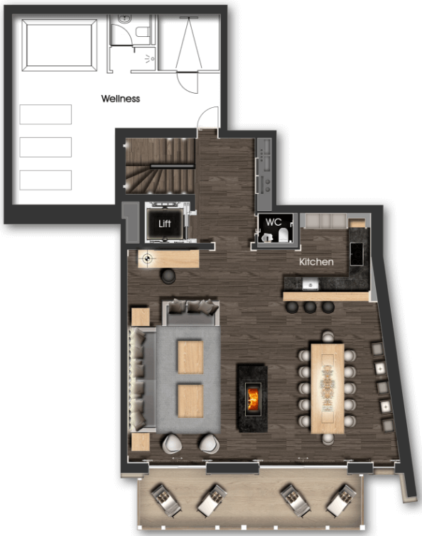 Chalet Aconcagua Zermatt Floor Plan 1